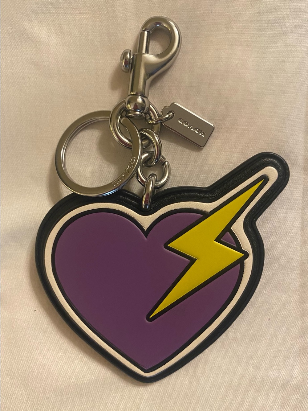 Coach Heart and Bolt Bag Charm (Style No. CW474)
